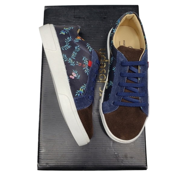 Marc Joseph | NIB Metropolitan Floral Napa Leather Low Top Sneakers Girl's 13 - Picture 2 of 15